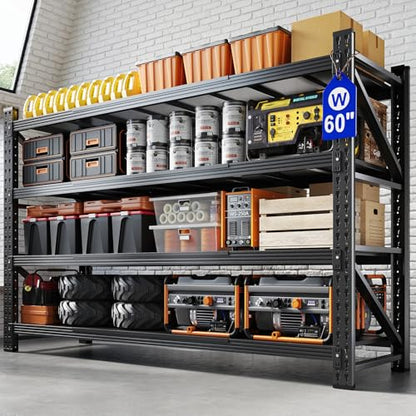 60" W Metal Garage Storage Shelves