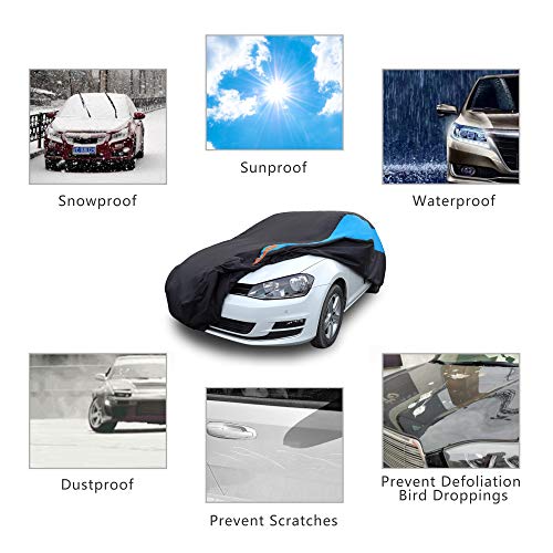 Waterproof Car Cover All Weather Snowproof UV Protection Windproof Outdoor Full car Cover