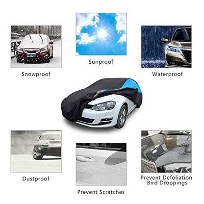 Waterproof Car Cover All Weather Snowproof UV Protection Windproof Outdoor Full car Cover
