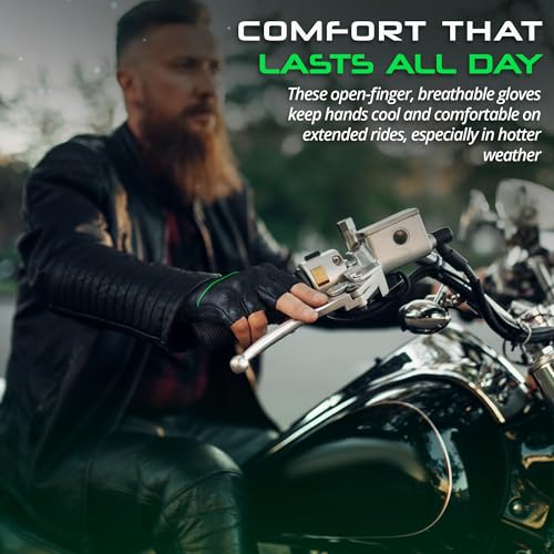 Motorcycle Gloves Men's Leather Motorbike Gloves Touchscreen Function