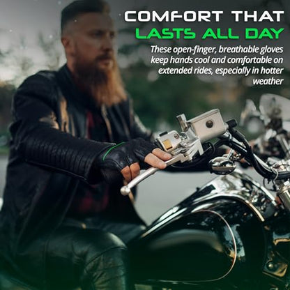 Motorcycle Gloves Men's Leather Motorbike Gloves Touchscreen Function
