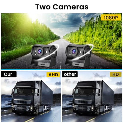 7'' Backup Camera Monitor Kit Dual RV Reverse Camera System (3 Count)