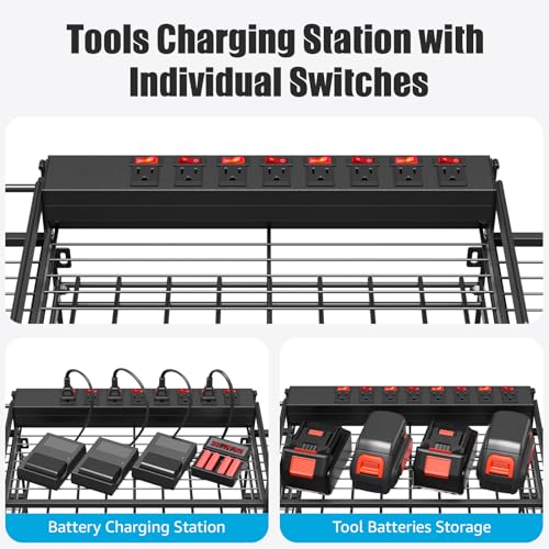 Black Power Tool Organizer Wall Mount (15 Count)