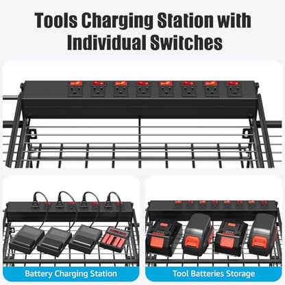 Black Power Tool Organizer Wall Mount (15.66 Count)