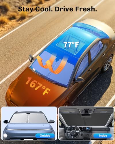 for 2024 2025 2026 Hyundai Kona [Gas] Windshield Sunshade for 2024