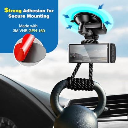 Double Sided Adhesive Pads for Dash Cam Mount (4 Count)