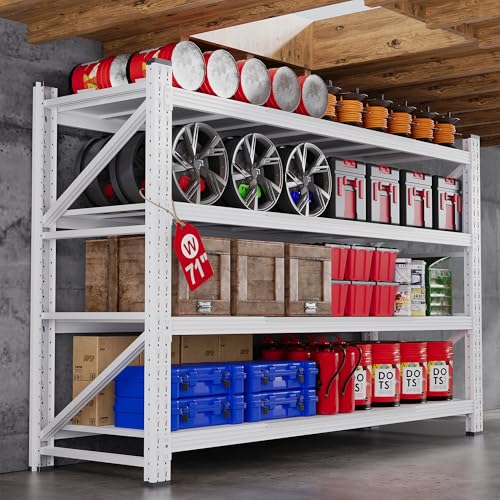 71.3” Wide Heavy Duty Metal Garage Shelving