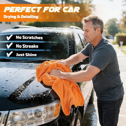 2 Pack 1200 GSM Car Drying Towels