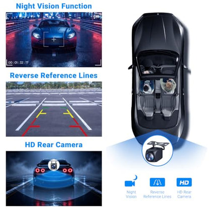 9" Wireless Apple Carplay Screen for Car & Android Auto with Backup Camera