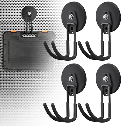 4Pack Large Strong Magnetic Hooks For Hanging Heavy Duty (4 Count)