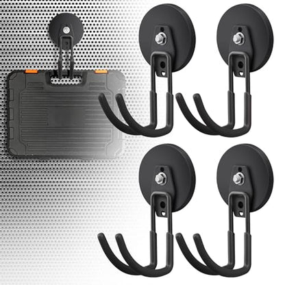 4Pack Large Strong Magnetic Hooks For Hanging Heavy Duty (4 Count)