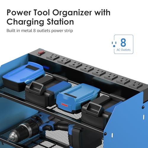 Wall Mount Modular Tool Charging Organizer