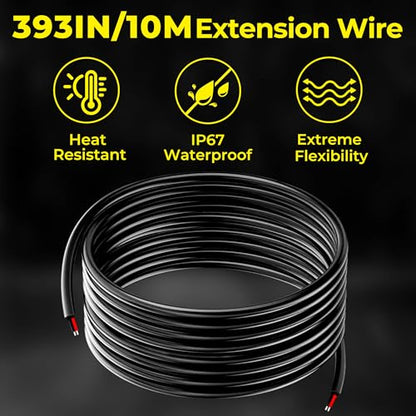30 Pods 810 LEDs 6000K White Rock Lights with 32.8FT Extension Wire (30 Count)