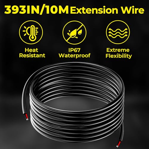 8 Pods 216 LEDs 6000K White Rock Lights with 32.8FT Extension Wire (8 Count)