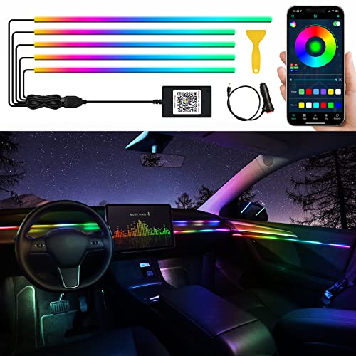 Acrylic Interior Car LED Strip Light with Wireless APP