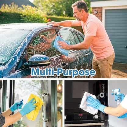 30 Pcs 16 x 16 Inch edgeless Microfiber Plush Towels for Cars Detailing Drying Wash Polishing Absorbent Cleaning Cloths (30 Count)