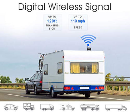 4 Wireless Backup Camera System HD 1080P 9" DVR Quad Split Monitor