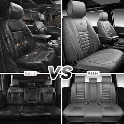 Nappa Leather Car Seat Covers Full Set