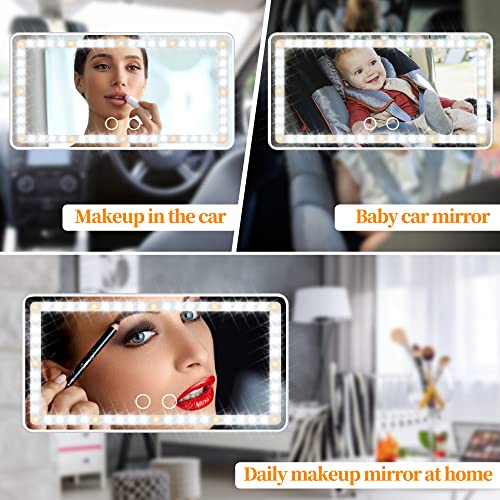 Car Sun Visor Vanity Mirror with Lights