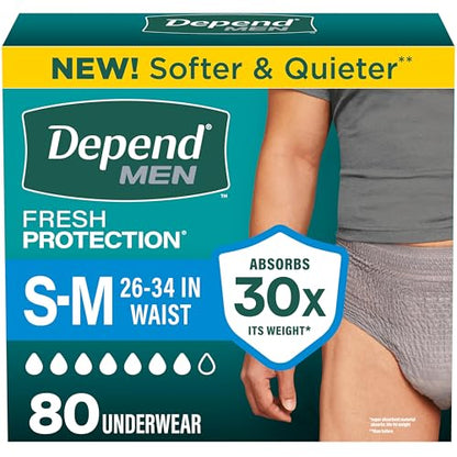 Fresh Protection Adult Diapers for Men (80 Count)