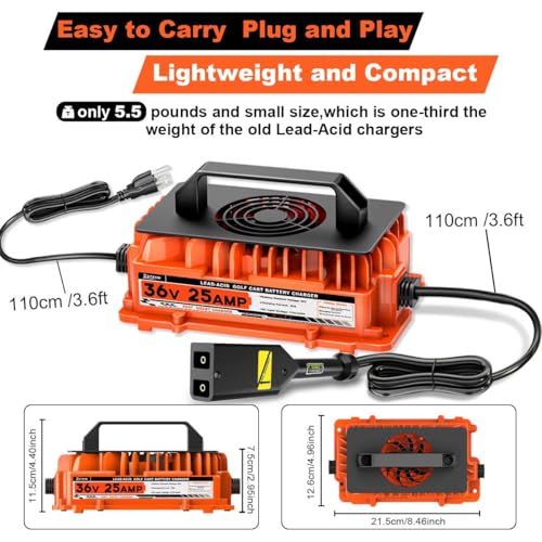 25A 36V Golf Cart Charger for EZGO TXT