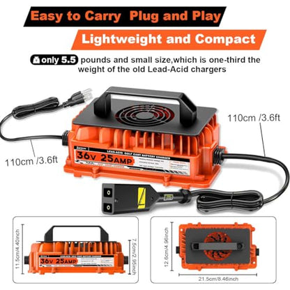 25A 36V Golf Cart Charger for EZGO TXT