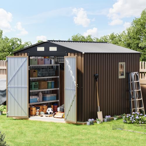 Outdoor Steel Storage Shed with Floor Frame