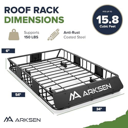 54" x 34" x 6" Roof Rack Cargo Basket with Bag