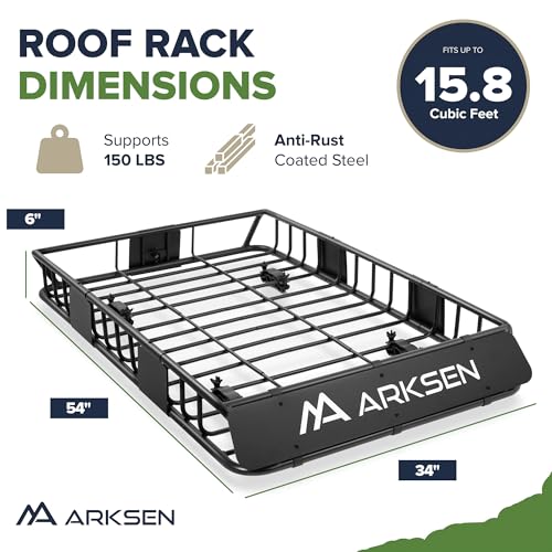 54" x 34" x 6" Roof Rack Cargo Basket with Extension