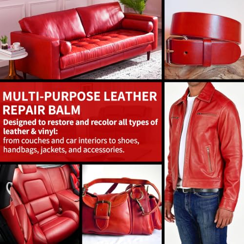 Leather Recoloring Balm and Leather Repair Kit for Furniture (8 Fl Oz)
