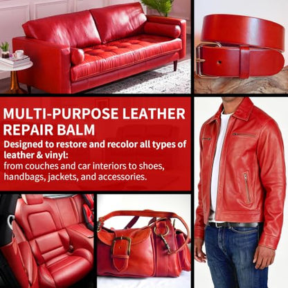 Leather Recoloring Balm and Leather Repair Kit for Furniture