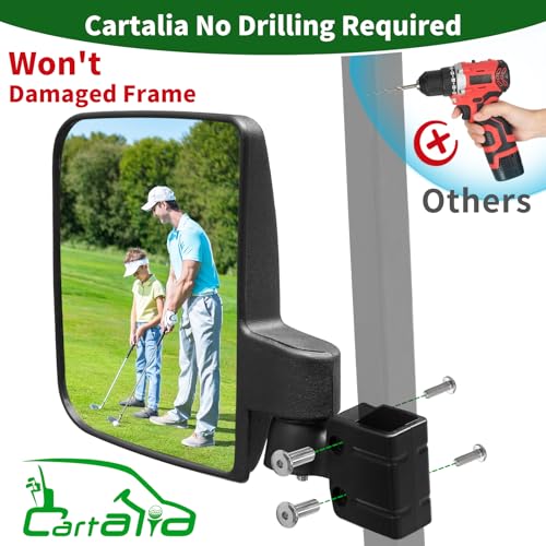 Golf Cart Side Mirrors No Drilling