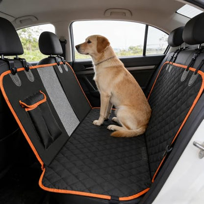 Large Dog Car Seat Cover for Back Seat with Mesh Viewing Window