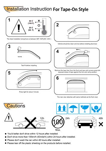 2pcs Original Window Visors for 2000