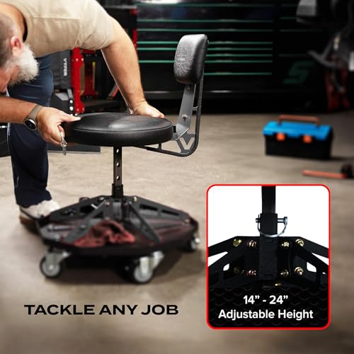 Vyper Robust Steel Sport Shop Chair for Mechanics