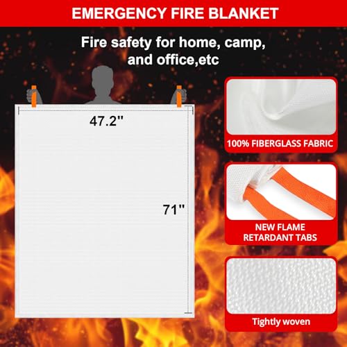 Emergency Fire Blanket for Home (2 Count)
