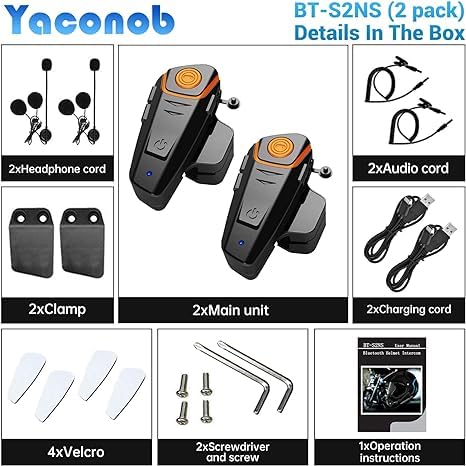 Helmet Bluetooth Headset Bt (2 个)