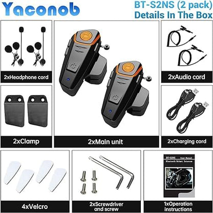 Helmet Bluetooth Headset Bt (2 个)