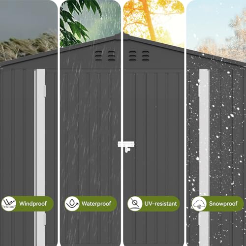 Shed Outdoor Storage Shed Metal (2 Count)