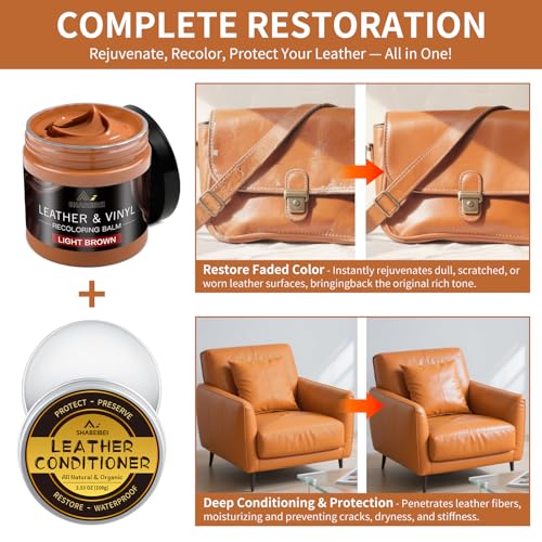 Leather Recoloring Balm with 100ml Mink Oil
