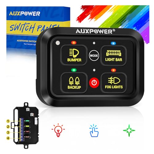 RGB 4 Gang Switch Panel A24 3 Modes RGB Dimmable IP65 Waterproof