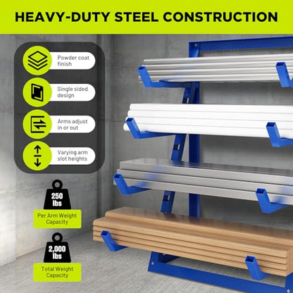 Steel Horizontal Storage Rack with 4