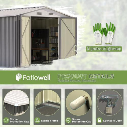 8x10 FT Outdoor Storage Shed