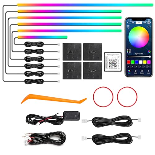 Dreamcolor Acrylic Interior Car LED Strip Light with Wireless APP