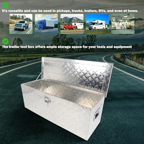44 Inch Diamond Plate Truck Bed Tool Box