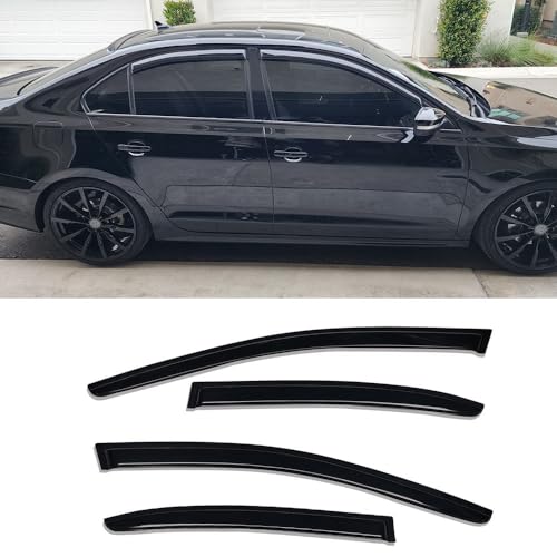 4PCS Side Window Wind Deflectors for Jetta 2011 (4 Count)