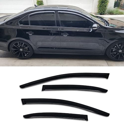4PCS Side Window Wind Deflectors for Jetta 2011 (4 Count)