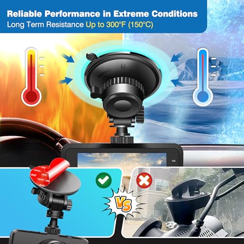 Double Sided Adhesive Pads for Dash Cam Mount (4 Count)