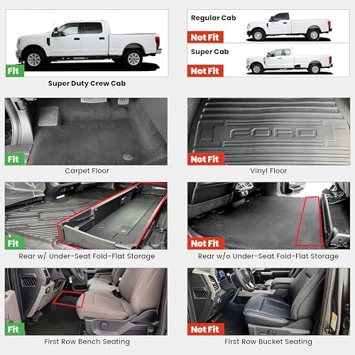 Floor Mats for Ford F250 (2 Count)