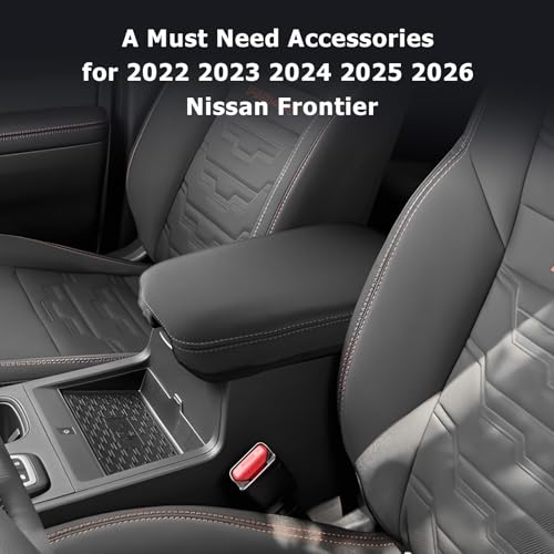2025 2026 Frontier Center Console Cover Compatible with 2022 2023 2024 2025 2026 Nissan Frontier Accessories Armrest Console Cover Cat Scratch Resistant